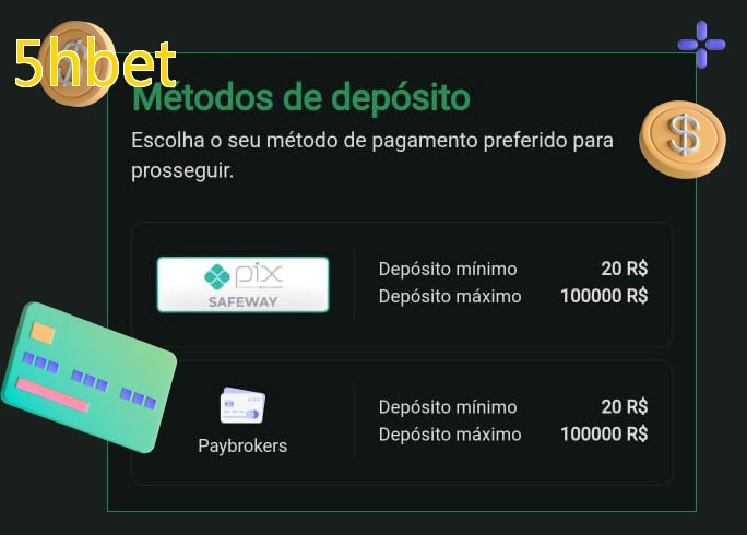 O cassino 5hbetbet oferece uma grande variedade de métodos de pagamento